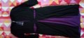 Нова Дамска  Дълга Рокля размер  ХС С М черно с лилаво, снимка 2