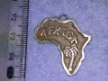 AFRICA ФИГУРАЛЕН СРЕБЪРЕН АРТ МЕДАЛЬОН СРЕБРО 925 във ФОРМАТА на КОНТИНЕНТА АФРИКА 40519, снимка 5