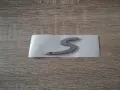Porsche S сребриста емблема малък размер, снимка 4