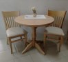 Комплект маса и два стола буков масив Троянска мебел, снимка 1