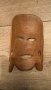 Африканска малка дървена маска, ръчна изработка., снимка 5