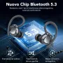 Tukio Wireless Earbuds, Ear Buds 80H Playtime with Earhooks, Bluetooth 5.3 слушалки с 4 ENC микрофон, снимка 2