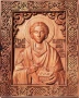Икона на Св. Панталеймон - авторска дърворезба, снимка 1