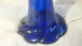 Висока стъклена синя ваза 57.5 сантиметра, снимка 2