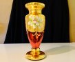 Bohemia кристална ваза,злато. , снимка 3
