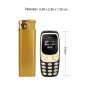 Мини телефон, BM10, с промяна на гласа, малък телефон, L8Star BM10, Nokia 3310 Нокия, Златен, снимка 1 - Телефони с две сим карти - 37122502