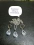 Елегантен дамски сребърен комплект пръстен, обеци, колие , снимка 2