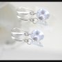 Сребърни обеци *Елипс* с  кристали Swarovski, снимка 4