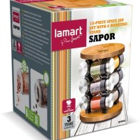 Стойка за съхранение на подправки LAMART LT7051 SAPOR, 85 мл.12 бр., снимка 4 - Аксесоари за кухня - 42992183