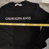 Calvin Klein дамски черен къс топ с дълъг ръкав, XS , снимка 6 - Корсети, бюстиета, топове - 40532270