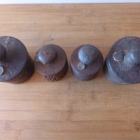 Железни теглилки 4 бр тежести екзагии грамове за кантар везна 1941 г, снимка 5 - Антикварни и старинни предмети - 42995418