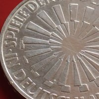 Сребърна монета 10 марки 1972г. Германия 0.625 Мюнхен XX Олимпийски игри 41427, снимка 9 - Нумизматика и бонистика - 43568039