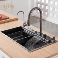 Висококачествена мултифункционална кухненска мивка със смарт смесител, снимка 2 - Мивки - 43775030