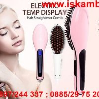 Йонизираща четка Fast Hair Straightener за изправяне и изсушаване на коса, снимка 1 - Преси за коса - 28384630