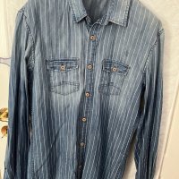 Мъжка риза-Tom Tailor Denim, спортнa-синьо раие,размер М, снимка 3 - Ризи - 38599001