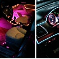 Интериорно -Амбиентно Осветление на Автомобили  - 3м. / 7 цвята, снимка 15 - Аксесоари и консумативи - 33094201