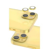 Цветен протектор за Камера, iPhone 15, Жълт, снимка 2 - Фолия, протектори - 43030485