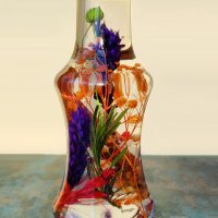 Японски хербарий. Сухи естествени цветя в минерално олио, снимка 11 - Декорация за дома - 43854621