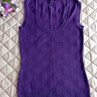 🪷 Лилаво пуловерче без ръкави С размер 🌼, снимка 3 - Блузи с дълъг ръкав и пуловери - 40264248