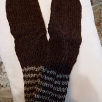 ръчно плетени мъжки чорапи 42 размер от вълна, снимка 2 - Мъжки чорапи - 39334869