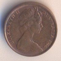 Австралия 1 цент 1966 година, отлична, снимка 2 - Нумизматика и бонистика - 26717331