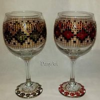 Двойка чаши за вино "Шевица", снимка 1 - Чаши - 27287486