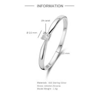 Изключително красив сребърен пръстен с цирконий, снимка 5 - Пръстени - 43613586
