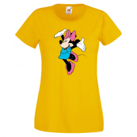 Дамска тениска Minnie Mouse 6 Подарък,Изненада,Рожден ден,, снимка 10 - Тениски - 36530786