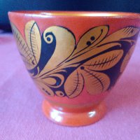 Стара руска дървена чашка,ръчно рисувана , снимка 1 - Антикварни и старинни предмети - 28610755