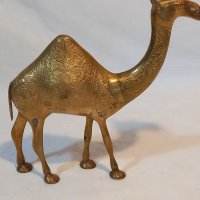 Месингова статуетка камила, снимка 1 - Декорация за дома - 37736576