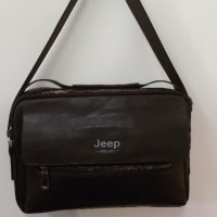 Мъжка чанта Jeep, еко кожа, регулируема презрамка, черна - 3390950, снимка 6 - Чанти - 36676602