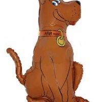 Скуби Ду Scooby Doo голям цял ръст фолио фолиев балон хелий или въздух рожден ден, снимка 1 - Други - 43575592