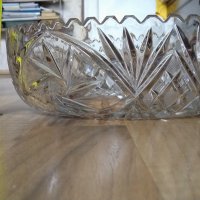 Старинна кристална фруктиера/ Antique crystal fruit bowl, снимка 5 - Антикварни и старинни предмети - 36691149