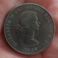 Монета 1965 г. Великобритания. Кралица Елизабет II. Юбилейна, посветена на Уинстън Чърчил. , снимка 1 - Нумизматика и бонистика - 40126716