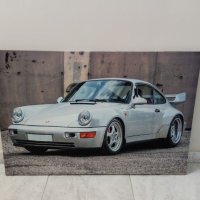 Светеща картина с LED осветление - Porsche 911 old, снимка 1 - Картини - 38762077