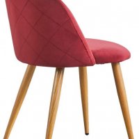 Стол бордо / комплект от два трапезни стола / столове с мека седалка и облегалка МОДЕЛ 77, снимка 3 - Столове - 33460102