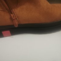 Чисто нови чизми екологична обърната кожа, размер 38, снимка 3 - Дамски ботуши - 43295354