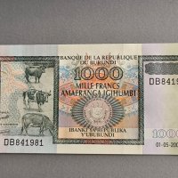 Банкнота - Бурунди - 1000 франка UNC | 2009г., снимка 1 - Нумизматика и бонистика - 43999534