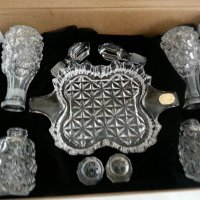 кристален комплект бохемия чехословакия, снимка 2 - Антикварни и старинни предмети - 26223592