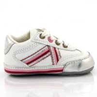 Бебешки обувки GEOX, бели с розово, снимка 5 - Бебешки обувки - 27349887