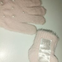 Розови ръкавици, с перли – one size, снимка 6 - Шапки, шалове и ръкавици - 35532971