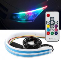 3000051155 LED Диодни Дневни светлини RXZ Amio DRL RGB Car Light многоцветни+функция бягащ мигач60см, снимка 2 - Аксесоари и консумативи - 27705838