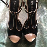 Черни обувки/сандали на висок ток, снимка 2 - Дамски елегантни обувки - 40709388