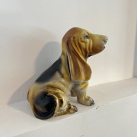 Керамична фигура на куче Басет Хаунд. №2564, снимка 2 - Колекции - 37439372