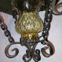 Красив абажур от ковано желязо, снимка 2 - Лампи за таван - 43777823