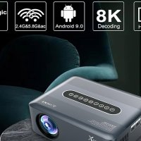 Мултимедиен Проектор + TV Box Xnano X1, LCD + LED, Amlogic T972, 2/16 Гб, Dual WiFi модел 2023, снимка 2 - Плейъри, домашно кино, прожектори - 27898818