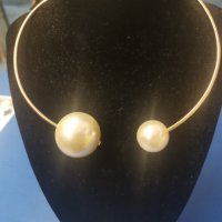 Колие-чокър с перли, снимка 4 - Колиета, медальони, синджири - 43007087
