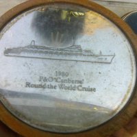 Медна чинийка от ваканционен лайнер от 1980 година, снимка 4 - Други ценни предмети - 38075464
