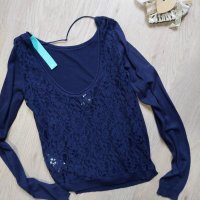 Разпродажба нова синя блузка, снимка 2 - Блузи с дълъг ръкав и пуловери - 43155410