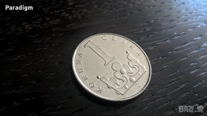 Монета - Чехия - 1 кронa | 1993г., снимка 1